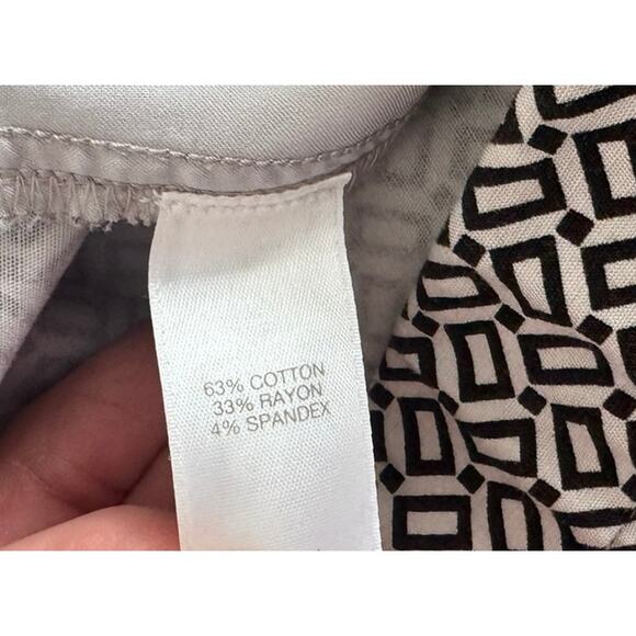 J. Jill Essential Womens Size12 Pull On Ankle Pants Black Geometric Print - Picture 4 of 8